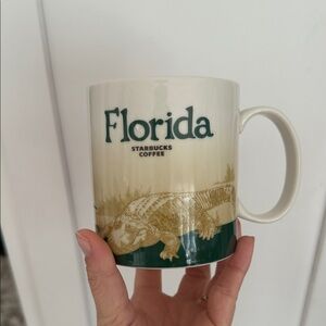 Starbucks Florida Mug - Green and Cream Design